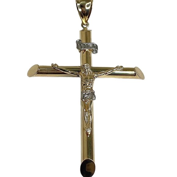14K Gold  Filled Big Cross - Big Crucifix - Fine Jewelry - Picture 4 of 9